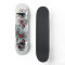 Japanese Cherry Blossom Moon Rose Skull Skateboard