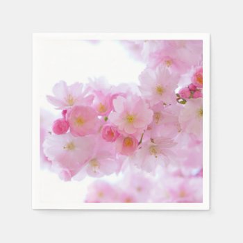 Japanese Cherry Blossom Paper Napkins by GiftsGaloreStore at Zazzle