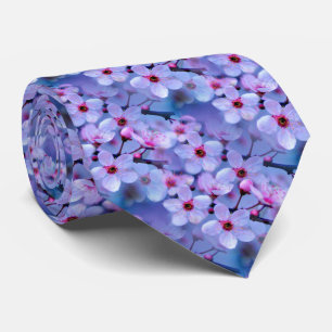Japanese Cherry Blossom Pattern Tie