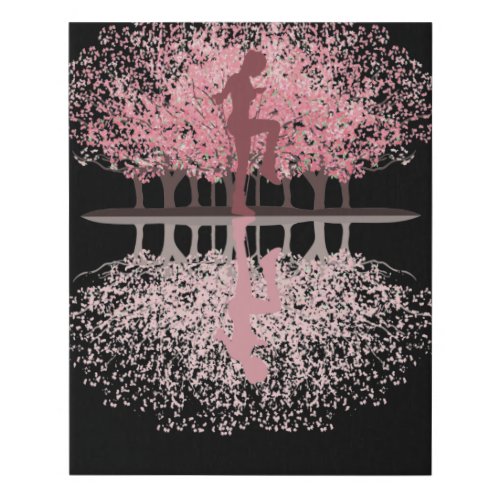 Japanese cherry blossom Rope Jumping Faux Canvas Print