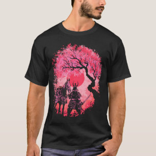 Japanese Cherry Blossom Sakura Samurai Kiso Horse T-Shirt