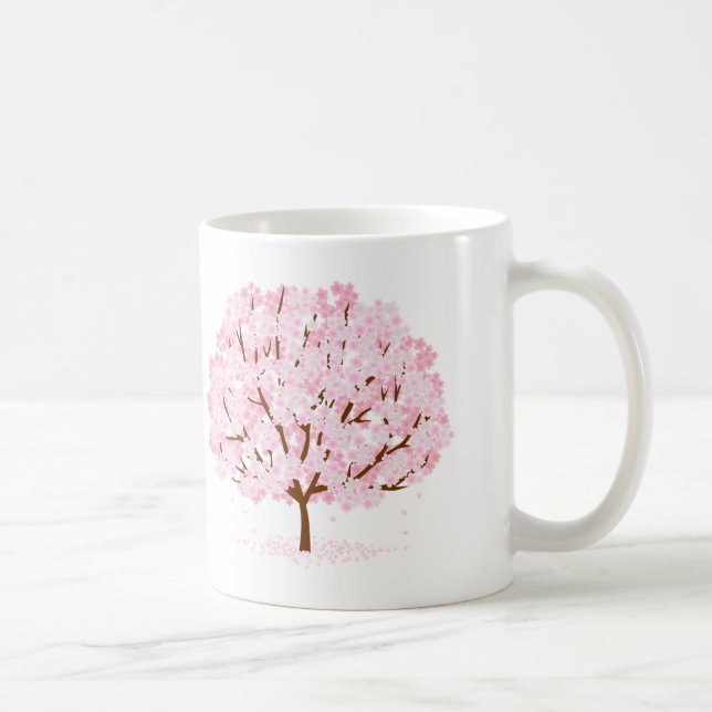 Japanese Cherry Blossom Sakura Tree Floral Art Ele Coffee Mug (Right)