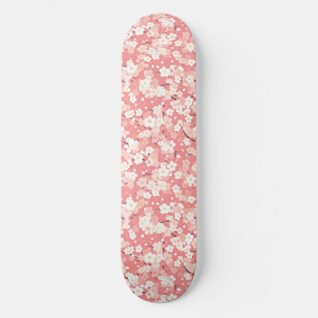 Japanese Cherry Blossom Skateboard (Front)