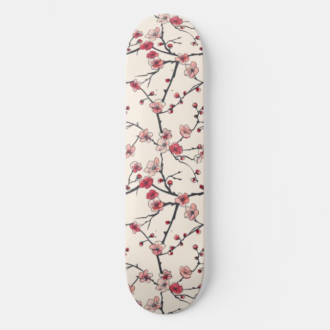 Japanese Cherry Blossom Skateboard (Front)