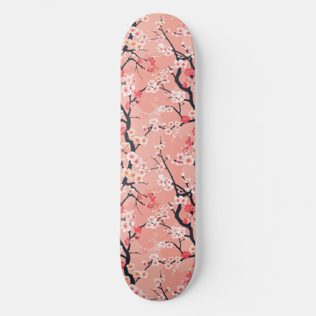 Japanese Cherry Blossom Skateboard (Front)
