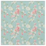 Japanese,cherry blossom,teal,white,pink,floral,fun fabric