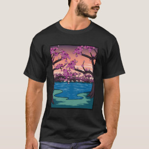 Japanese Cherry Blossom Tree Asian Kawaii Anime T-Shirt