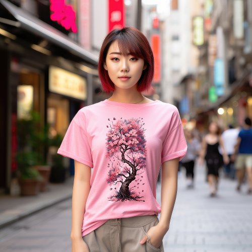 Japanese Cherry Blossom Tree  Sakura 桜 T_Shirt