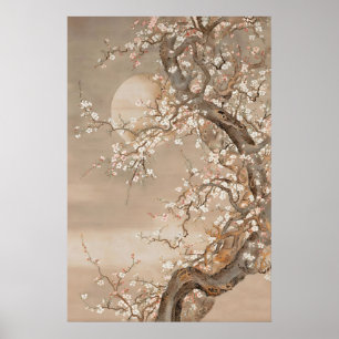 Japanese Cherry Blossom Wall Art Print Vintage