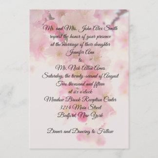 Japanese Cherry Blossom Wedding Invitation