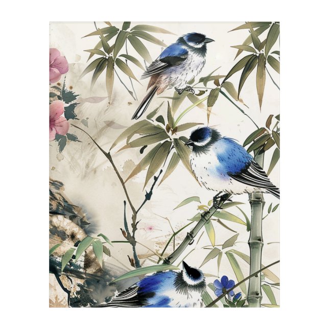 Japanese cherry blossom Wood Wall Art (Front)