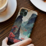 Japanese Cherry Blossoms Mountain Forest Monogram Case-Mate iPhone 14 Case<br><div class="desc">Gorgeous hand painted mountains and cherry blossoms with your name or monogram. Phone cases provide an opportunity to let your personality shine. Your phone case can be selected to show off your great fashion sense, let people know about a beloved hobby or interest, or maintain a sleek and professional look...</div>