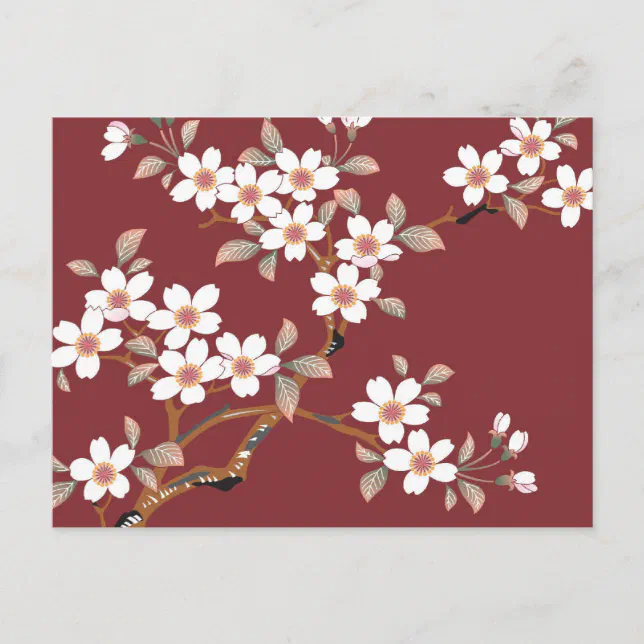 Japanese Cherry Blossoms Postcard Zazzle