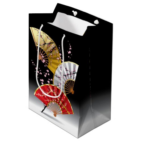 Japanese Cherry Fans Medium Gift Bag