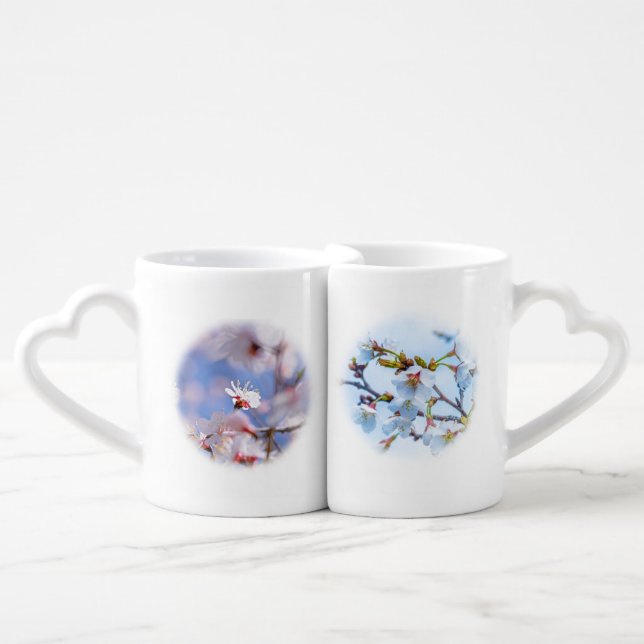 Japanese Cherry - Sakura In Bloom Coffee Mug Set (Front Nesting)