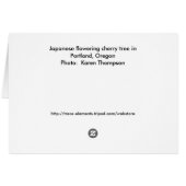 Japanese Cherry Tree Blank Card (Back Horizontal)