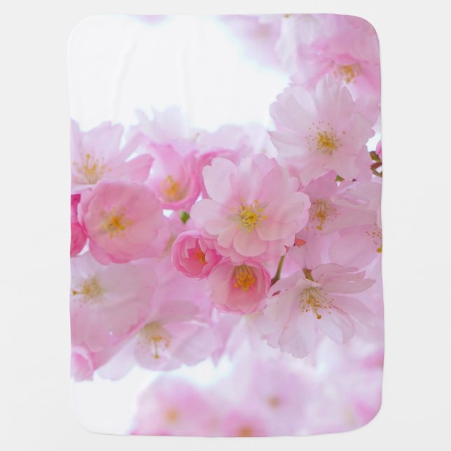 Japanese Cherry Tree Blossom Baby Blanket (Front)