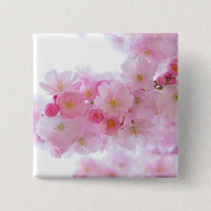 Japanese Cherry Tree Blossom Button