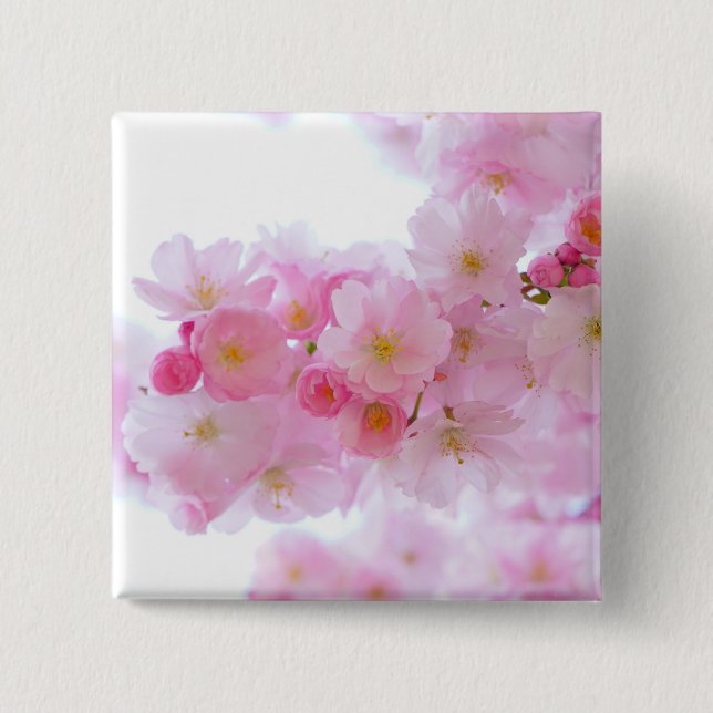 Japanese Cherry Tree Blossom Button (Front)