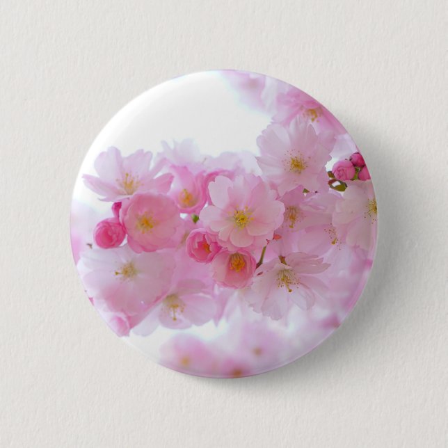 Japanese Cherry Tree Blossom Button (Front)