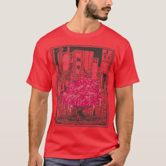 Japanese Cherry Tree Blossom Japan City Sakura  T-Shirt