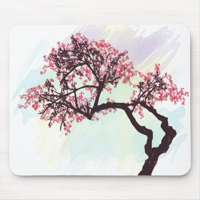 Japanese Cherry Tree Blossom Mousepad (Front)