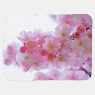 Japanese Cherry Tree Flower Baby Blanket