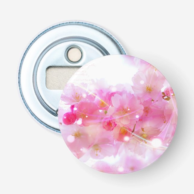 Japanese Cherry Tree with Pastel Pink Blossoms Bottle Opener (Front)