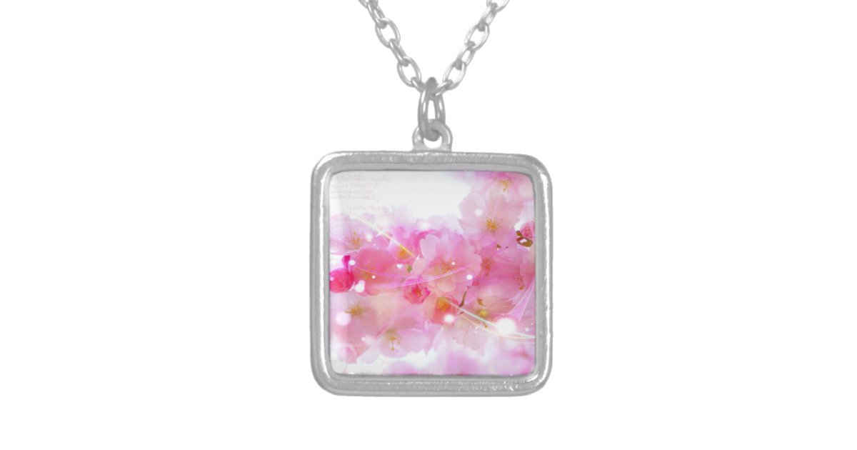 Cherry Blossom Necklace Sakura Necklace Jewelry Cherry -   Cherry blossom  jewelry, Cherry blossom necklace, Spring necklaces