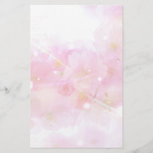 Japanese Cherry Tree with Pastel Pink Blossoms Stationery