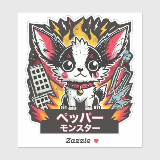 Japanese Chihuahua Monster Sticker (Sheet)