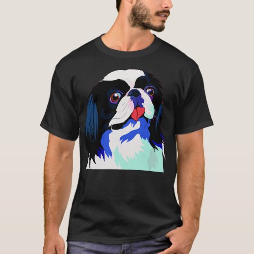 Japanese Chin Art Dog Lover Gifts 1 T_Shirt