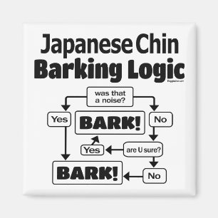 Japanese Chin Barking Logic Magnet