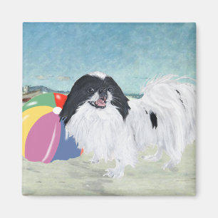 Japanese Chin Beach Ball Magnet