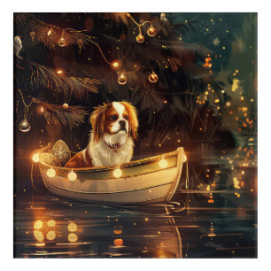 Japanese Chin Christmas Festive Voyage Acrylic Print
