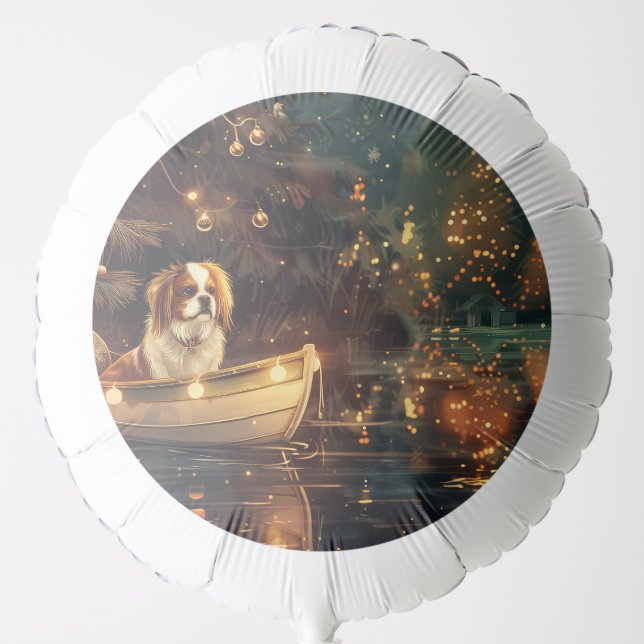 Japanese Chin Christmas Festive Voyage  Balloon (Front)