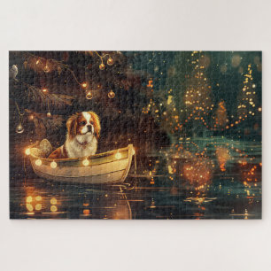 Japanese Chin Christmas Festive Voyage Jigsaw Puzzle