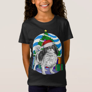 Japanese Chin Cute Santa Christmas Tree Decor T-Shirt