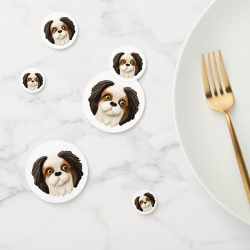Japanese Chin Dog 3D Inspired Confetti