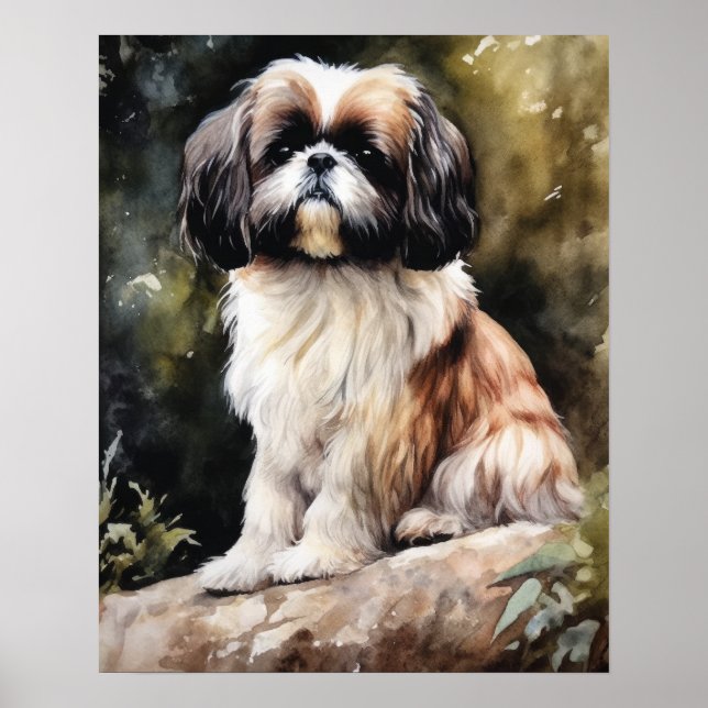 Japanese Chin Dog Art Print Poster (Front)