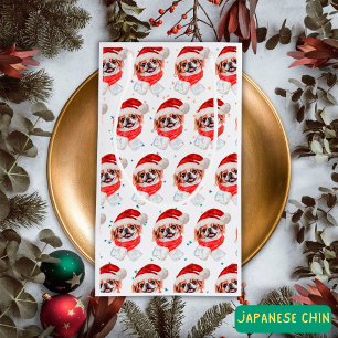 Japanese Chin Dog Breed Christmas Stars Small Gift Bag