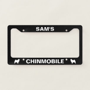 Japanese Chin Dog Breed Silhouettes Chinmobile License Plate Frame