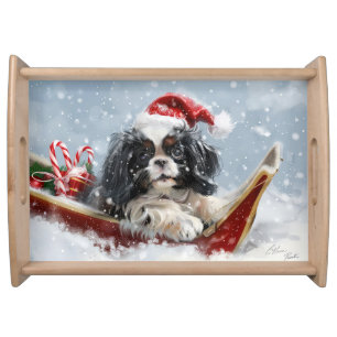 Japanese Chin Dog Christmas Festive Serving Tray