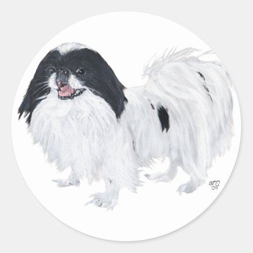 Japanese Chin Dog Classic Round Sticker