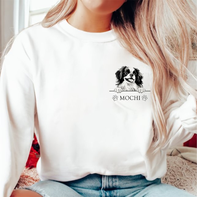 Japanese Chin Dog Personalized Hand Drawing Sweatshirt (Creator Uploaded)