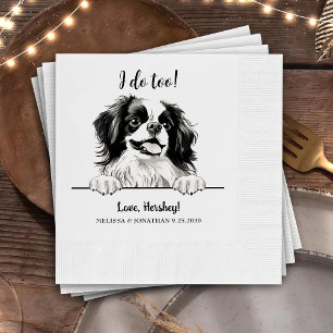 Japanese Chin Dog Personalized I Do Too Napkins
