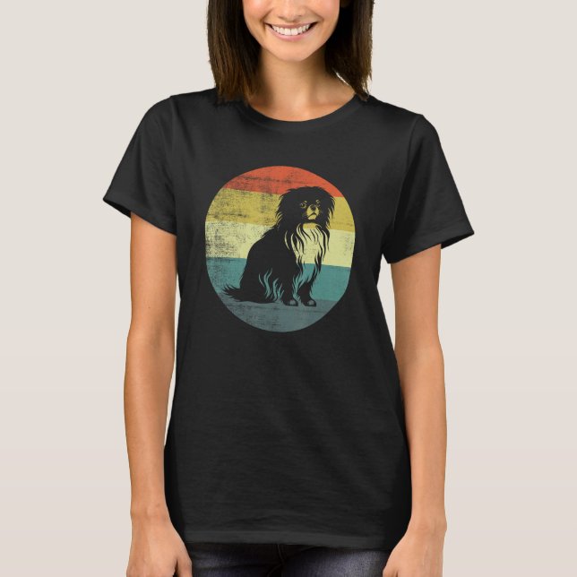 Japanese Chin Dog Retro Design T-Shirt (Front)