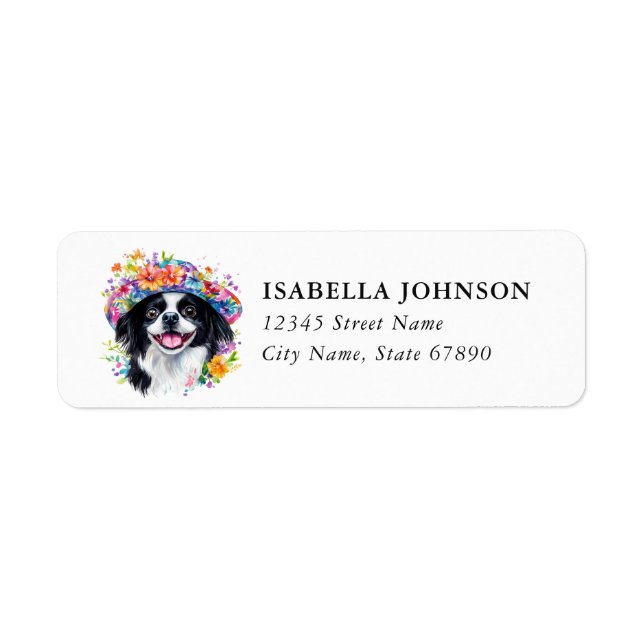 Japanese Chin Dog Return Address Labels (Front)