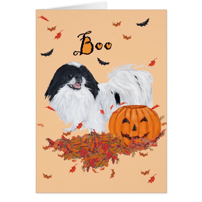 Japanese Chin Halloween Card