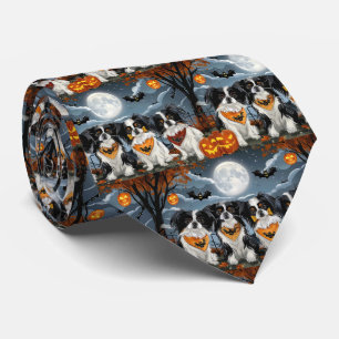 Japanese Chin Halloween Spooky Neck Tie